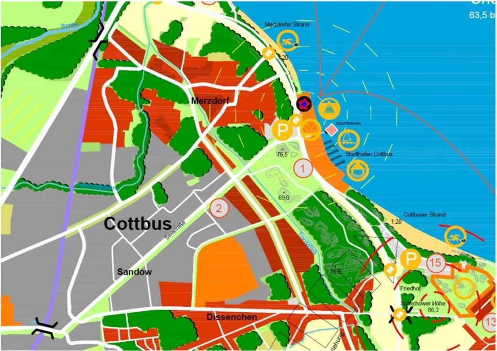 Zimmervermietung Cottbusser Ostsee Extérieur photo